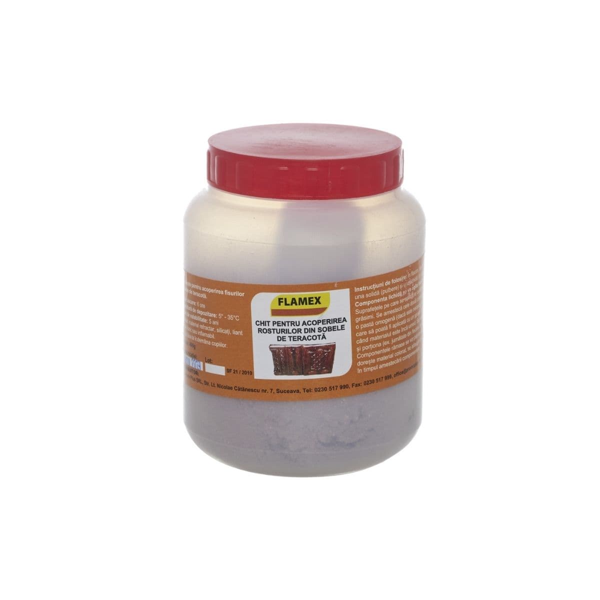 Chit pentru acoperirea rosturilor din sobele de teracotă, borcan de 400 g
