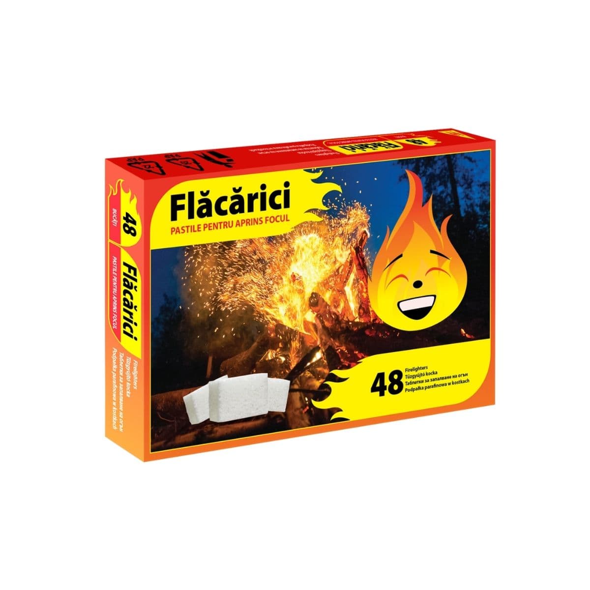 Pastile pentru aprins focul Flăcărici 48 cuburi